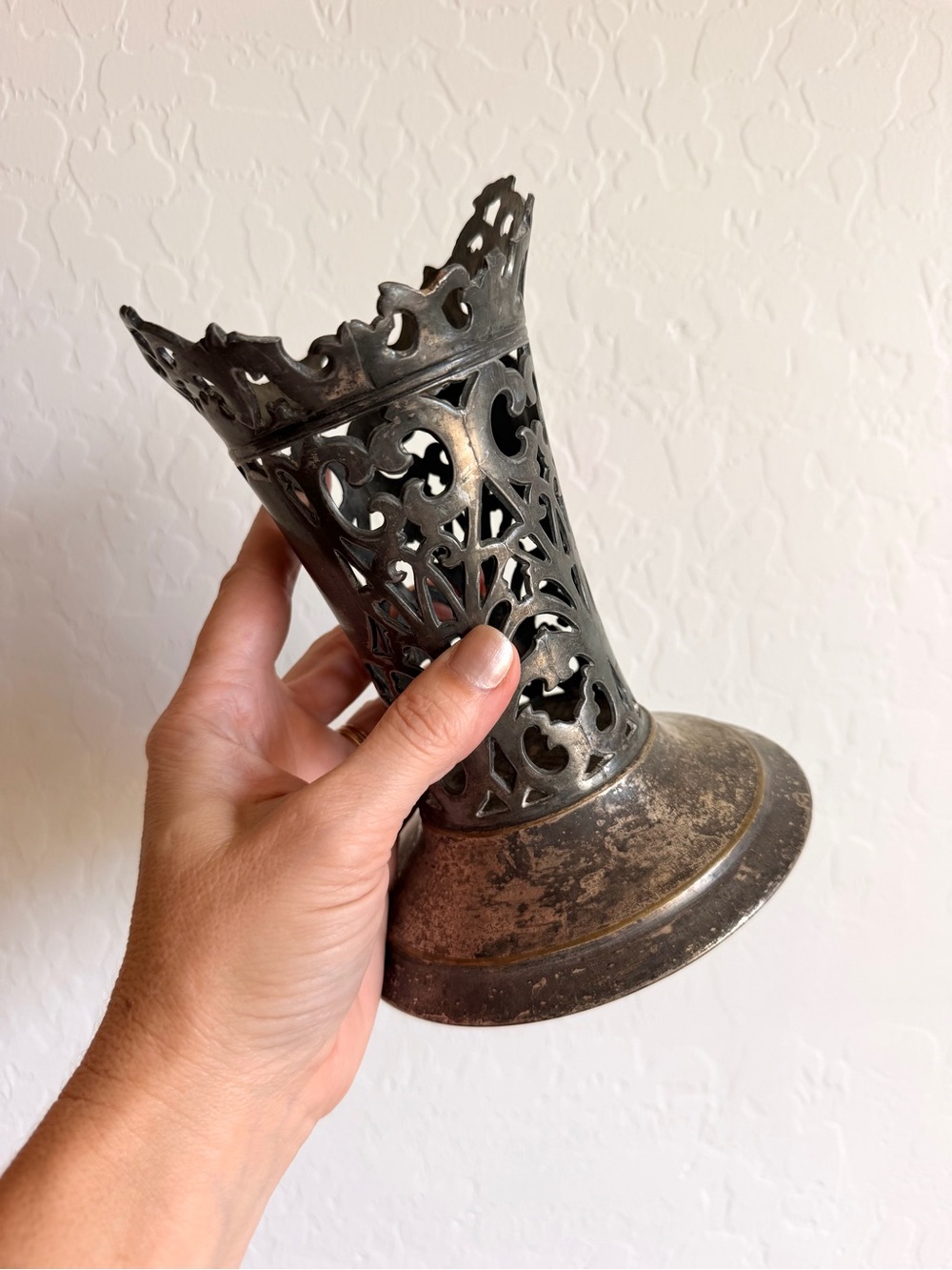 Vintage Forbes Silver Co Art Nouveau Open Vase Holder Frame